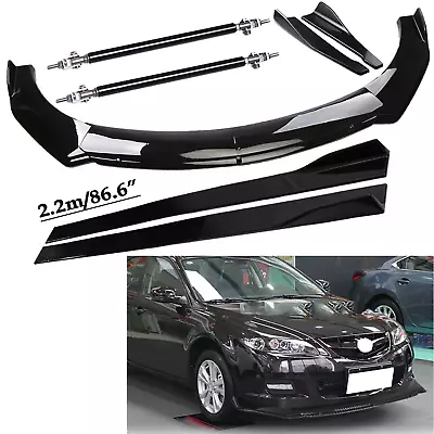 For 2004-21 Mazda Front Rear Bumper Lip Spoiler Body Kit Splitter Side Skirt • $129.99