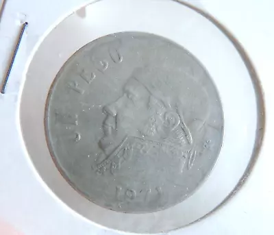 1971 Mexico Mexican One 1 Peso Morelos Y Pavon Coin • $2.47