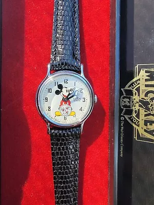 Mickey Mouse Animated 60th Anniversary Vintage Disney Watch 1986 Lorus • $29.99