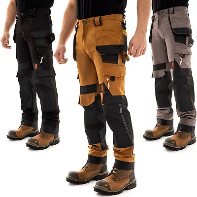 Mens Construction Work Pants Heavy Duty Cordura Cargo Workwear Utility Trousers • $34.99