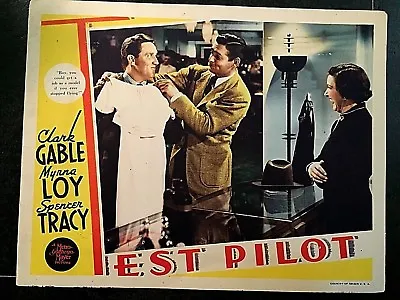 Mgm Test Pilot 1938 Original Lobby Card - Clark Gable Myrna Loy Spencer Tracy • $271.20