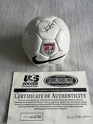 Mia Hamm Signed Mini Nike Soccer Ball With JSA COA That Does Not Fully Inflate • $125