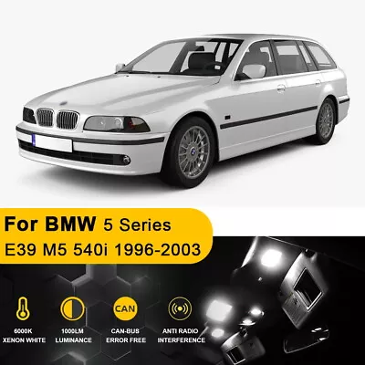 For BMW 5 Series E39 M5 540i 1996-2003 LED Interior Lights Package Kit 24X+TOOL • $22.32