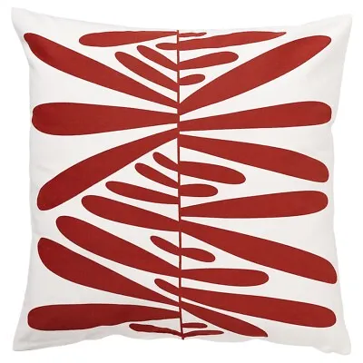 IKEA MAJSMOTT Cushion Cover Off-white/red 50x50 Cm • £12.97