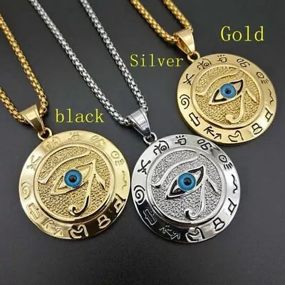 1 Pcs Eagle Head Amulet Necklace Horus Eye God's Eye Necklace  Woman's • £4.28