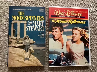 The Moon-spinners Mary Stewart  1963 Pb Book/1964 Disney Movie Dvd Lot Of 2 Exln • $25