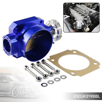 Throttle Body Q45 85MM For Nissan Skyline R33 R34 RB25DET RB26DET Series 2 Blue • $94.99