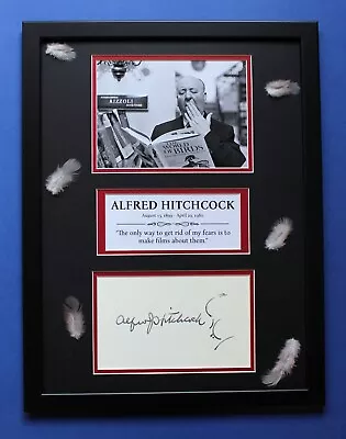 ALFRED HITCHCOCK AUTOGRAPH Framed Artistic Display Master Of Suspense • $64.95