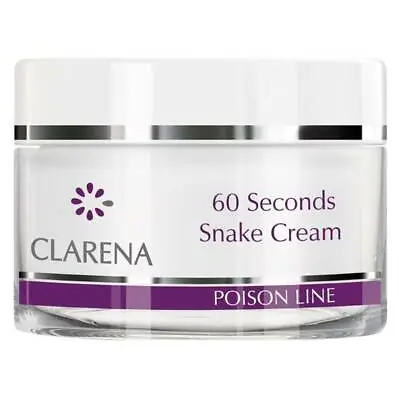 £38.99 • Buy Clarena Poison Snake Cream 60 Seconds Anti Wrinkle Smoothing Mature Skin 50ml