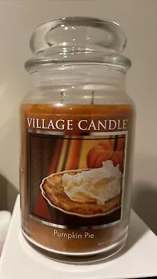 New Village Candle Pumpkin Pie Two (2) Wick Large Jar 26 21.24 Oz Glass • $23.99