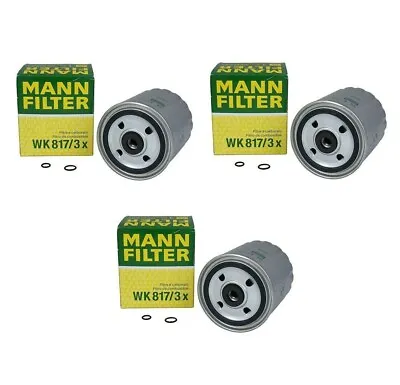 New Set Of 3 Fuel Filters Mann For Mercedes W201 W124 W126 W140 190D 300D Diesel • $32.95