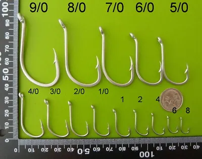 SELECT DFS STAINLESS Octopus Beak Suicide Fishing Hooks All Sizes #8 To 9/0 • $56.02