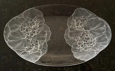 Mikasa Hoya Crystal Oval Serving Platter Clear W/ Frosted Primroses 13x8  • $3.99