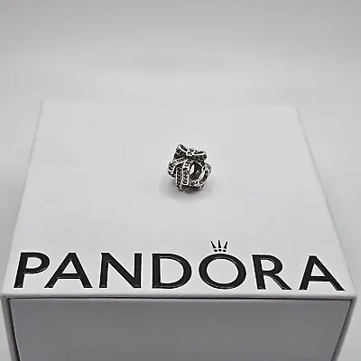 Genuine Pandora Openwork All Wrapped Up Gift Present Charm ALE 925 #791766CZ • £24