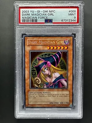 Yu-Gi-Oh! Dark Magician Girl Magician's Force Secret Rare MFC-000 PSA 9 Mint • $599.99