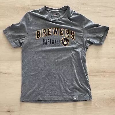Milwaukee Brewers Shirt - Men’s M - Majestic - Used • $14.25