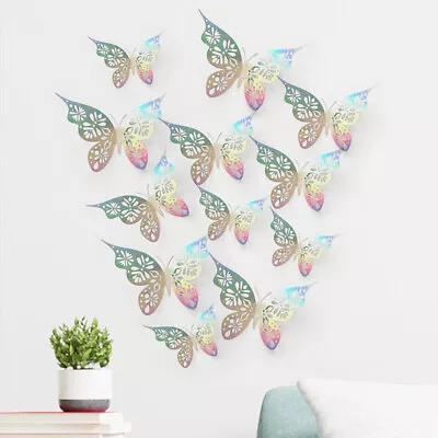 12Pcs 3D Wall Stickers Hollow Butterfly Wall Stickers Home Decor Wall Decals • $9.30