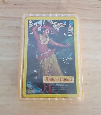 Vintage 1960s Hula Girl Playing Cards Deck Sealed Grass Skirt Aloha Hawaii Made • $12.95