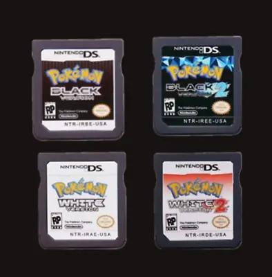 $31.28 • Buy Pokemon Black+ White+ Black 2+ White2 Game Card For Nintendo NDS 2DS 3DS XL 