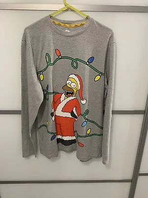 Homer Simpson Christmas T- Shirt Size L • £8