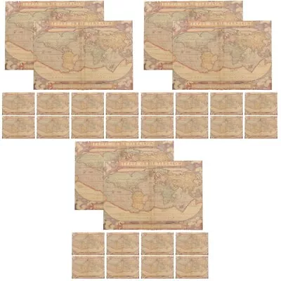 10pcs Wrapping Map Prints Retro Retro Wrapping Paper Craft Paper Wrapping • £21.98