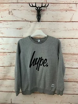 £7.99 • Buy Hype Boys Jumper 13 Years Grey Cotton Pullover Sweater Spellout Sweatshirt Kids