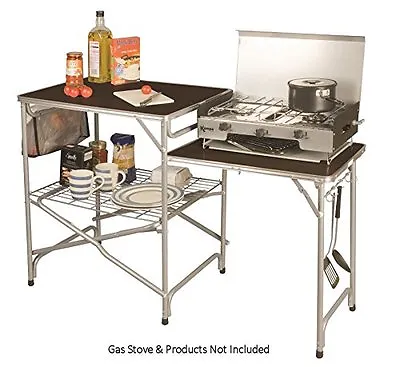 FOLDING CAMPING KITCHEN With Side Table Stand For Field Colonel Kampa • £99.99