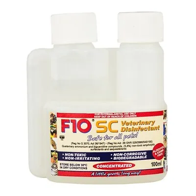 F10 SC 200ml Veterinary Disinfectant Birds Bird Cages Cage Cleaner Reptile Safe • £22.97