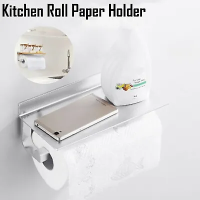 Kitchen Roll Paper Holder Toilet Tissue Hanger Towel Storage Rack Wall Mount • $24.99