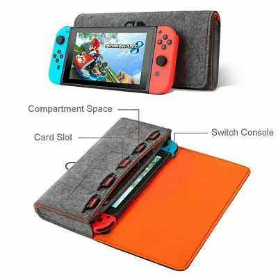 HOT For Nintendo Switch/Lite Portable Felt Travel Carry Bag Pouch Storage Case • $21