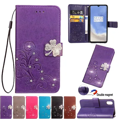 For OnePlus 5 6 7T Pro Bling Flip Leather Magnetic Wallet Card Stand Case Cover • $80