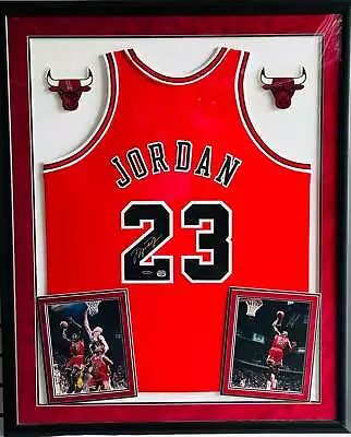 Michael Jordan Autographed Framed Chicago Bulls Jersey (UDA) • $11551