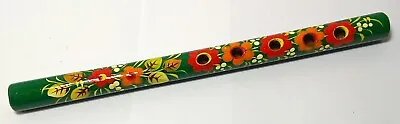  FLUTE  Vintage Soviet Woodwind Musical Instrument HAND PAINTED TOY USSR • $7.90