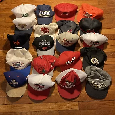 Lot 20 Vintage 80s 90s Snapback Hats Sports Rural NASCAR Wholesale Resell Caps • $1.25