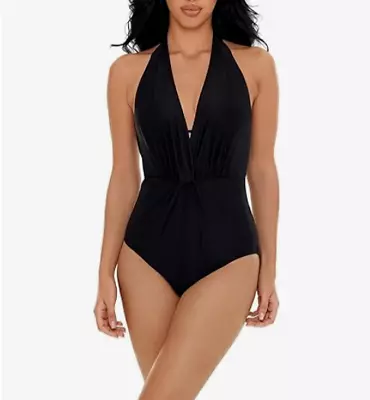 New Magicsuit By Miraclesuit Chromatique Joelle Black One-Piece Swimsuit 12 • $64.50