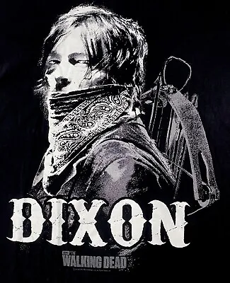 Vintage Walking Dead DARYL DIXON Black T-Shirt Size Large L 2014 • $19.57