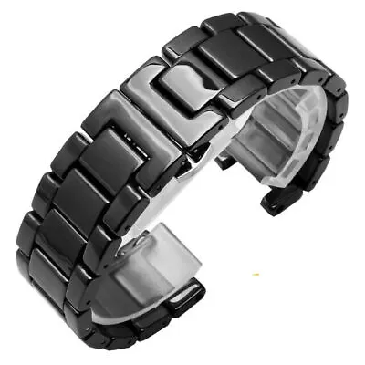 Ceramic Watchband For GC Watches Band Notched Ceramic Bracelet Wristwatch Straps • $22.99