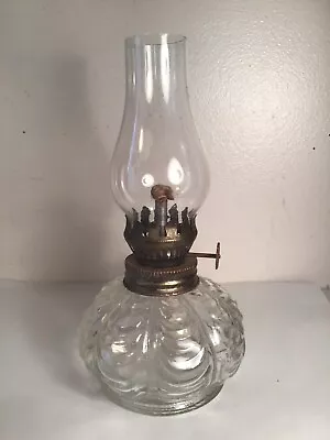 Vintage Miniature Oil Lamp W/ Coolidge Drape ? Pattern • $14.95