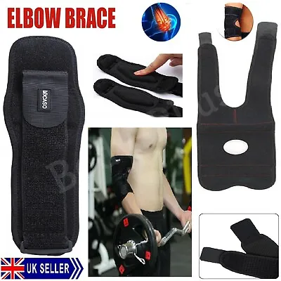 £0.99 • Buy Elbow Support Adjustable Strap Compression Sleeve Tennis Band Gym Weight Lifting
