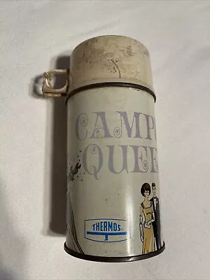 Vintage Campus Queen Barbie Thermos Only Lunch 1967 Metal MCM Girls Kids 1960s • $25