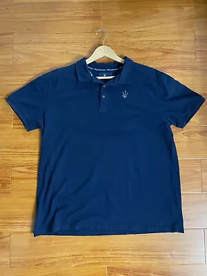 Maserati Polo Shirt Men’s Large Navy Blue • $24.99