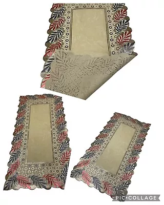 £3.95 • Buy Pvc Colour Rectangle Lace Effect Table Place Mat Home Christmas Weddings Decor
