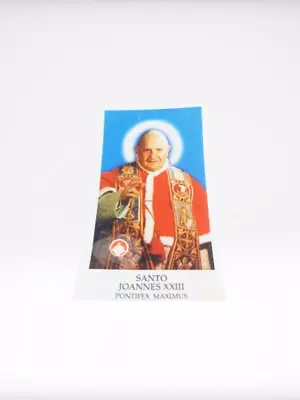 SAINT JOHN XXIII Pope Roncalli Saint Immage & Relic Ex Indumenti Vatican 2014 • $30