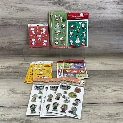 LOT New Peanuts Charlie Brown Snoopy Stickers Valentines Thanksgiving Christmas • $65