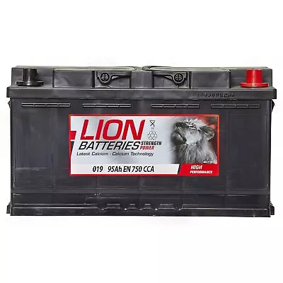 019 12V Car Battery 3 Year Guarantee 95AH 750CCA 0/1 B13 Spare - Lion 444770191 • £86.35