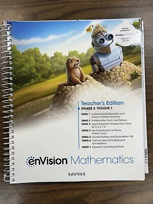 2020 EnVision Mathematics Grade 3 Teacher's Edition Set Prog Overview Vol 1 • $85
