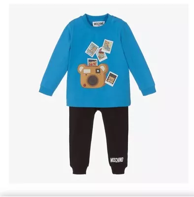 Moschino Baby Teddy Camera Cotton Trouser Set • $100