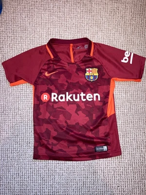 £10.55 • Buy Barcelona FC Football Shirt Nike 2016 Jersey Top *MESSI 10 Maroon Red Junior