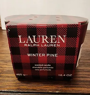 Lauren Ralph Lauren Winter Pine Candle 16.4 Oz Triple Wick New Red Black • £38.54