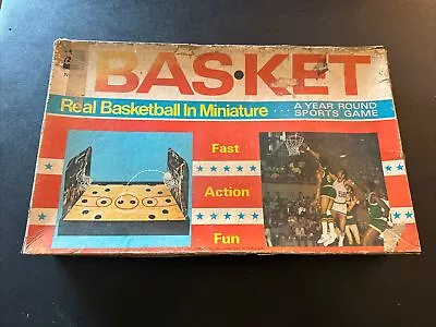 Vintage 1973 Cadaco Basketball Bas-Ket Board Game No. 165 COMPLETE • $20